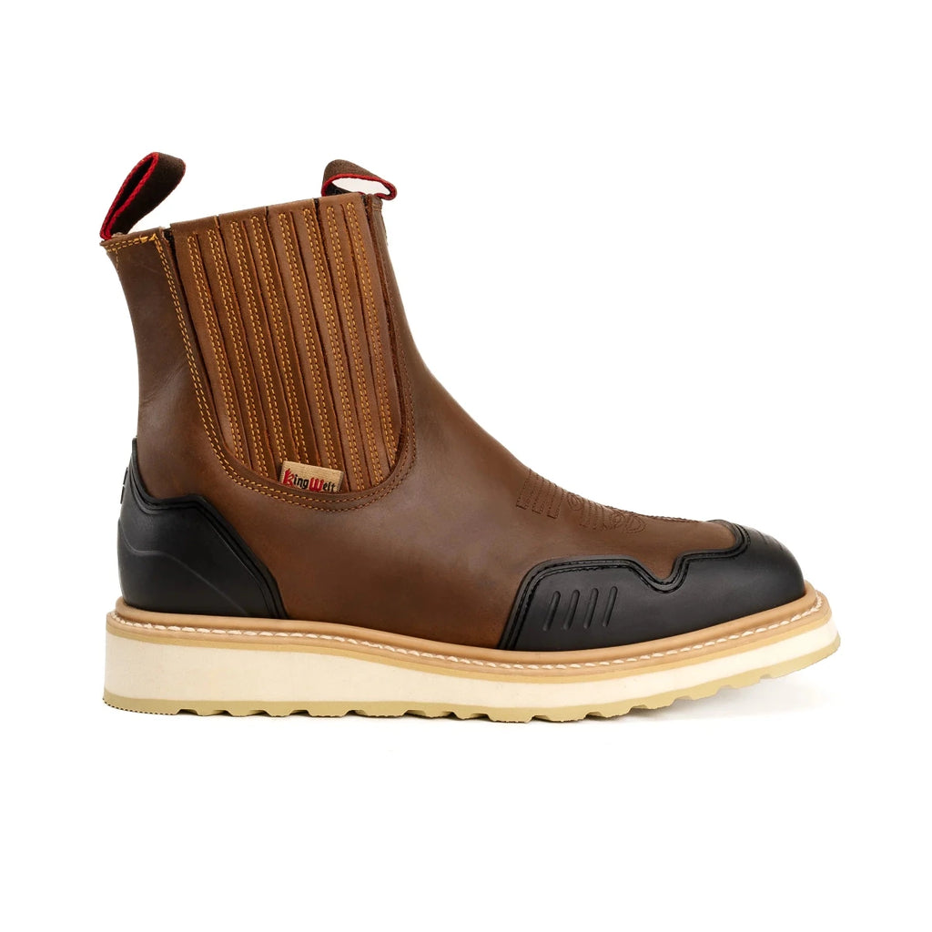 King Welt Ultra Flex 6” Guarded Master Work Boots– Tan - OriginalWestern.com