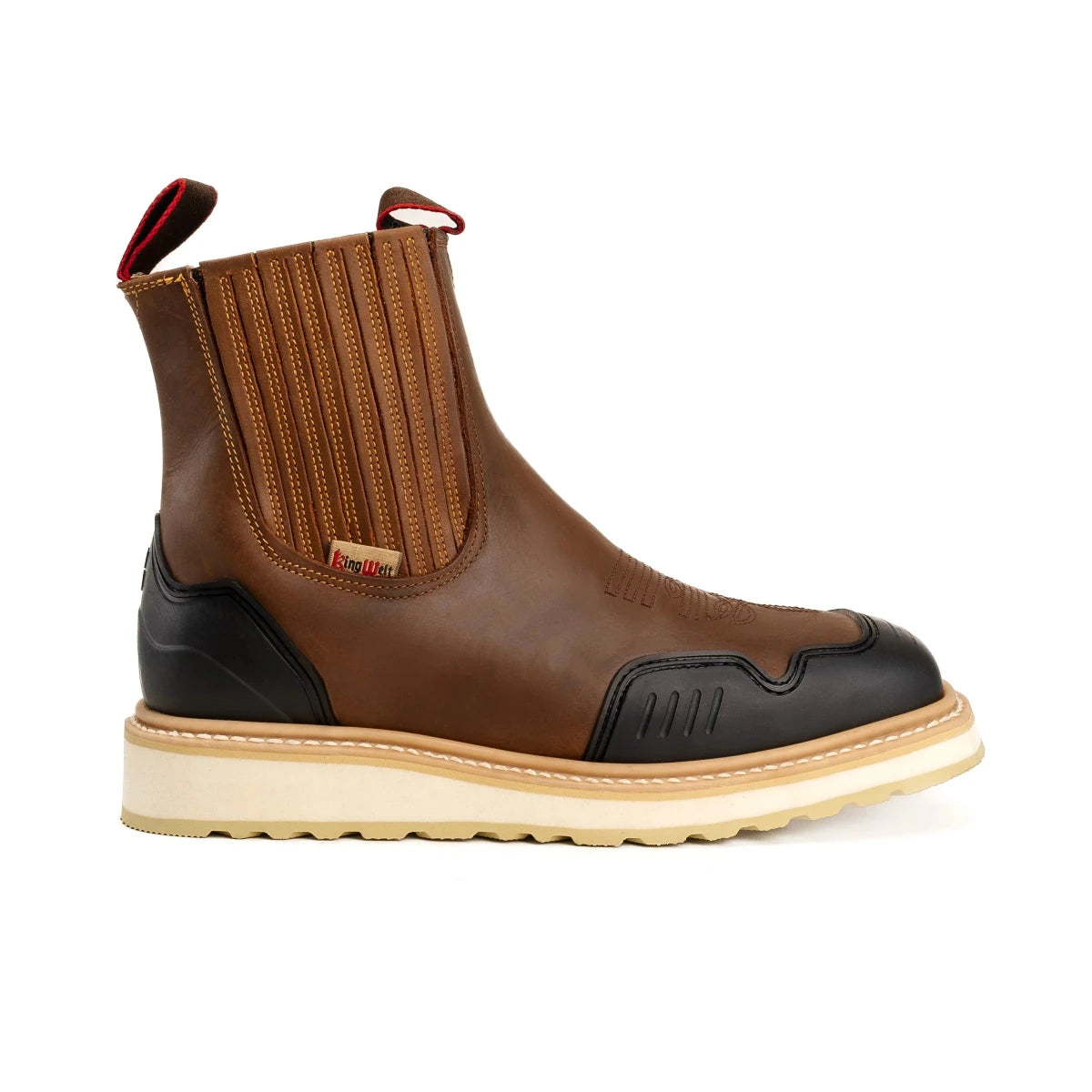 King Welt Ultra Flex 6” Guarded Master Work Boots– Tan - OriginalWestern.com