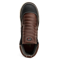 King Welt Ultra Flex 6” Zipper Double Work Boots – Brown/Black - OriginalWestern.com