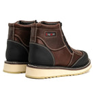 King Welt Ultra Flex 6” Zipper Double Work Boots – Brown/Black - OriginalWestern.com