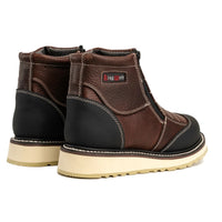 King Welt Ultra Flex 6” Zipper Double Work Boots – Brown/Black - OriginalWestern.com