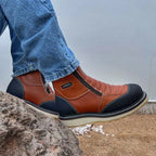 King Welt Ultra Flex 6” Zipper Double Work Boots – Honey/Black - OriginalWestern.com