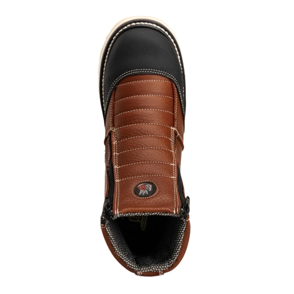 King Welt Ultra Flex 6” Zipper Double Work Boots – Honey/Black - OriginalWestern.com