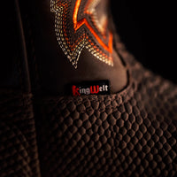 King Welt Venom 11” Python Tribute Work Boot Steel Toe – Brown - OriginalWestern.com