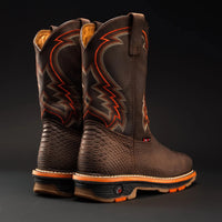 King Welt Venom 11” Python Tribute Work Boot Steel Toe – Brown - OriginalWestern.com