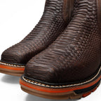 King Welt Venom 6” Python Tribute Ankle Work Boot – Brown - OriginalWestern.com