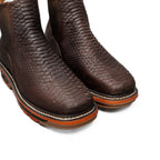 King Welt Venom 6” Python Tribute Ankle Work Boot – Brown - OriginalWestern.com