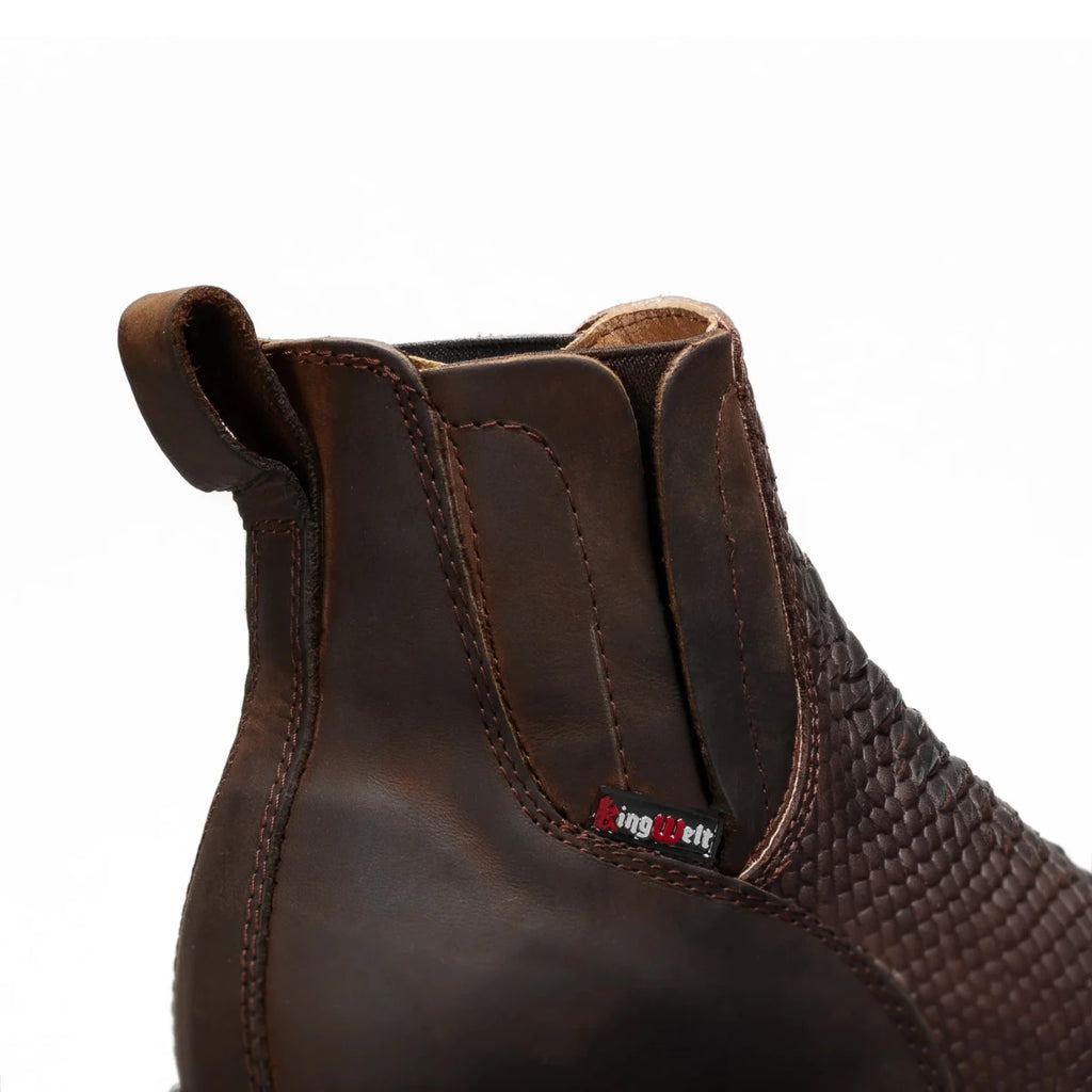 King Welt Venom 6” Python Tribute Ankle Work Boot – Brown - OriginalWestern.com