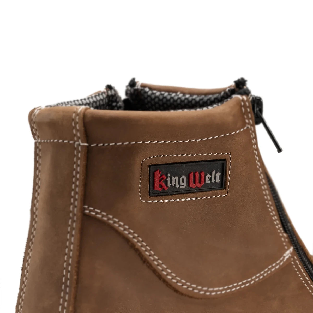 King Welt Western Flex 6” Zipper Double Work Boots Composite Toe– Laton - OriginalWestern.com