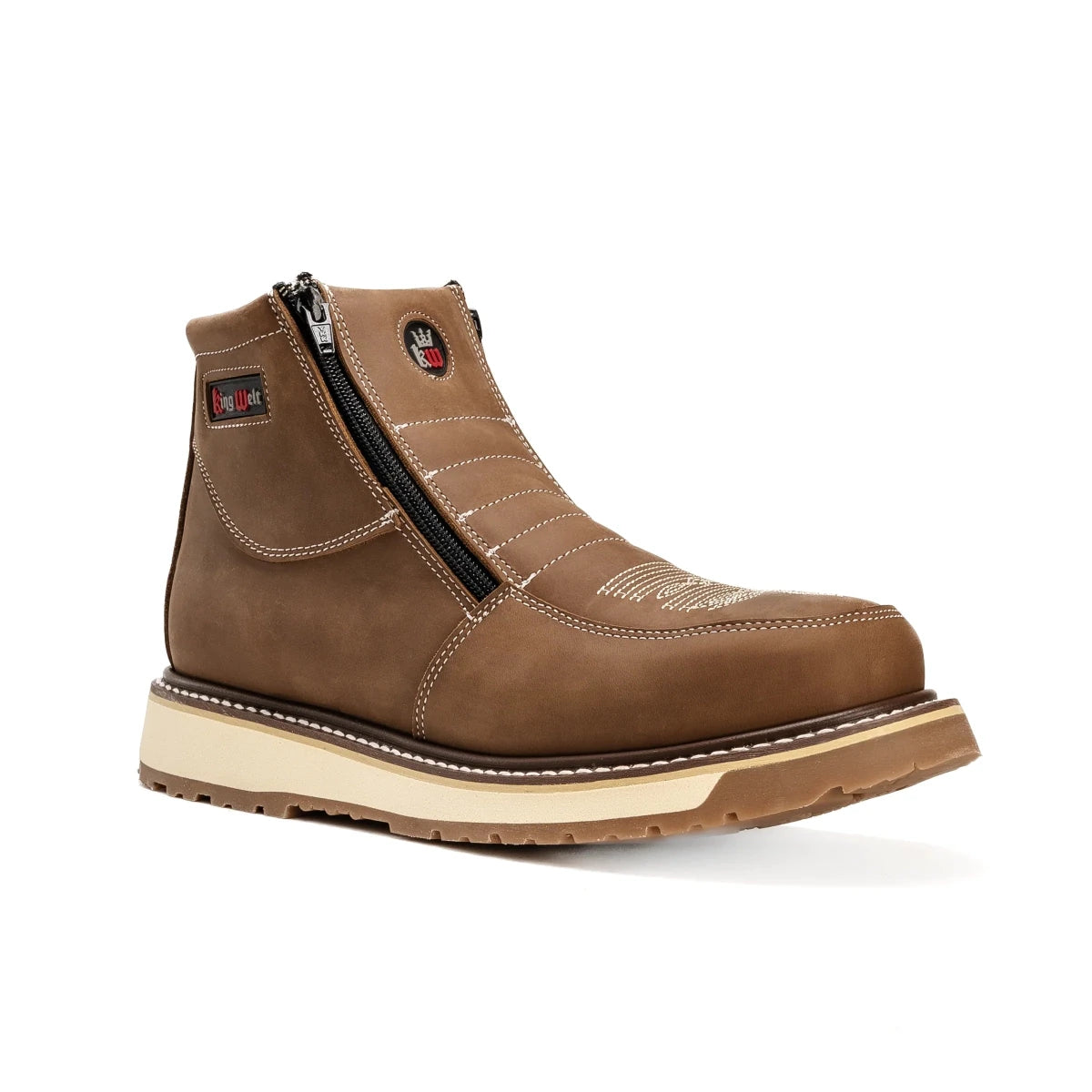 King Welt Western Flex 6” Zipper Double Work Boots Soft Toe