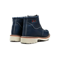 King Welt Western Flex 6” Zipper Double Work Boots Soft Toe– Navy - OriginalWestern.com