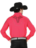 The General Embroidery Western Shirt Red/Black 40992