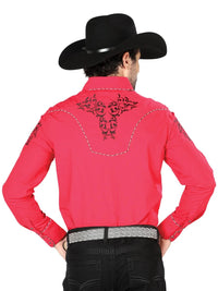 The General Embroidery Western Shirt Red/Black 40992