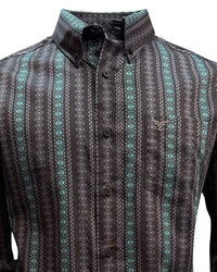 Lamasini - Aztec Print Shirt Black 2048 LAM-3944 - OriginalWestern.com