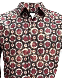 Lamasini - Gold-Accent Print Shirt Black 2044 LAM-3857 - OriginalWestern.com