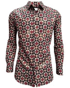 Lamasini - Gold-Accent Print Shirt Black 2044 LAM-3857 - OriginalWestern.com