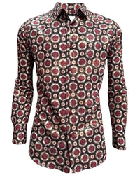 Lamasini - Gold-Accent Print Shirt Black 2044 LAM-3857 - OriginalWestern.com