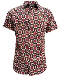 Lamasini - Gold-Accent Print Shirt Black 2044 LAM-3857 - OriginalWestern.com