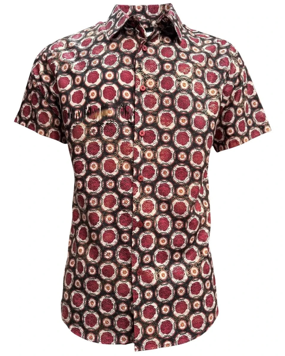 Lamasini - Gold-Accent Print Shirt Black 2044 LAM-3857 - OriginalWestern.com