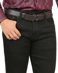Men's Boot Cut Western Jeans – Stretch Denim Cowboy Pants - Black 1601