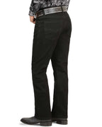 Men's Boot Cut Western Jeans – Stretch Denim Cowboy Pants -  Black 9054