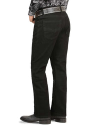 Men's Boot Cut Western Jeans – Stretch Denim Cowboy Pants -  Black 9054
