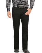 Men's Boot Cut Western Jeans – Stretch Denim Cowboy Pants -  Black 9054
