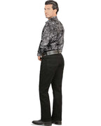 Men's Boot Cut Western Jeans – Stretch Denim Cowboy Pants -  Black 9054