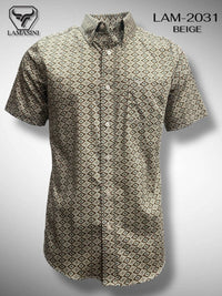 Lamasini Men's Traditional Embroidered Western Shirt - Beige 2031 - OriginalWestern.com