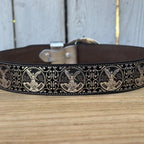 Laser Cut Leather Centenario Western Belt with Removable Buckle - Silver - OriginalWestern.com