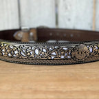 Laser Cut Leather Mexico Tricolor Western Belt with Removable Buckle - Silver - OriginalWestern.com