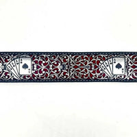 Laser Cut Leather Poker Aces Western Belt with Removable Buckle - Silver - OriginalWestern.com