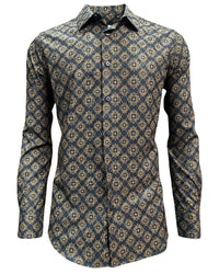 Lamasini - Fashion Shirt Satin Navy 2021