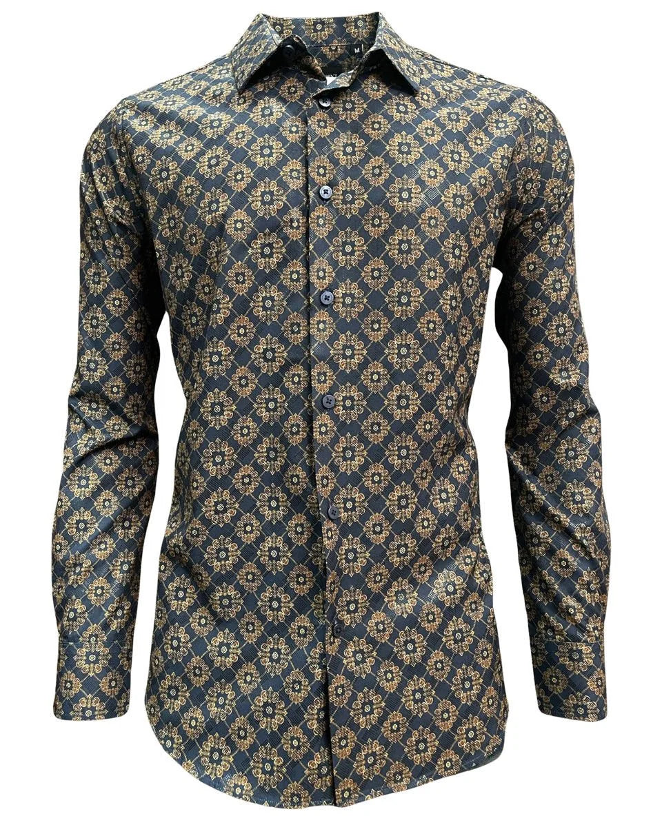 Lamasini - Fashion Shirt Satin Navy 2021