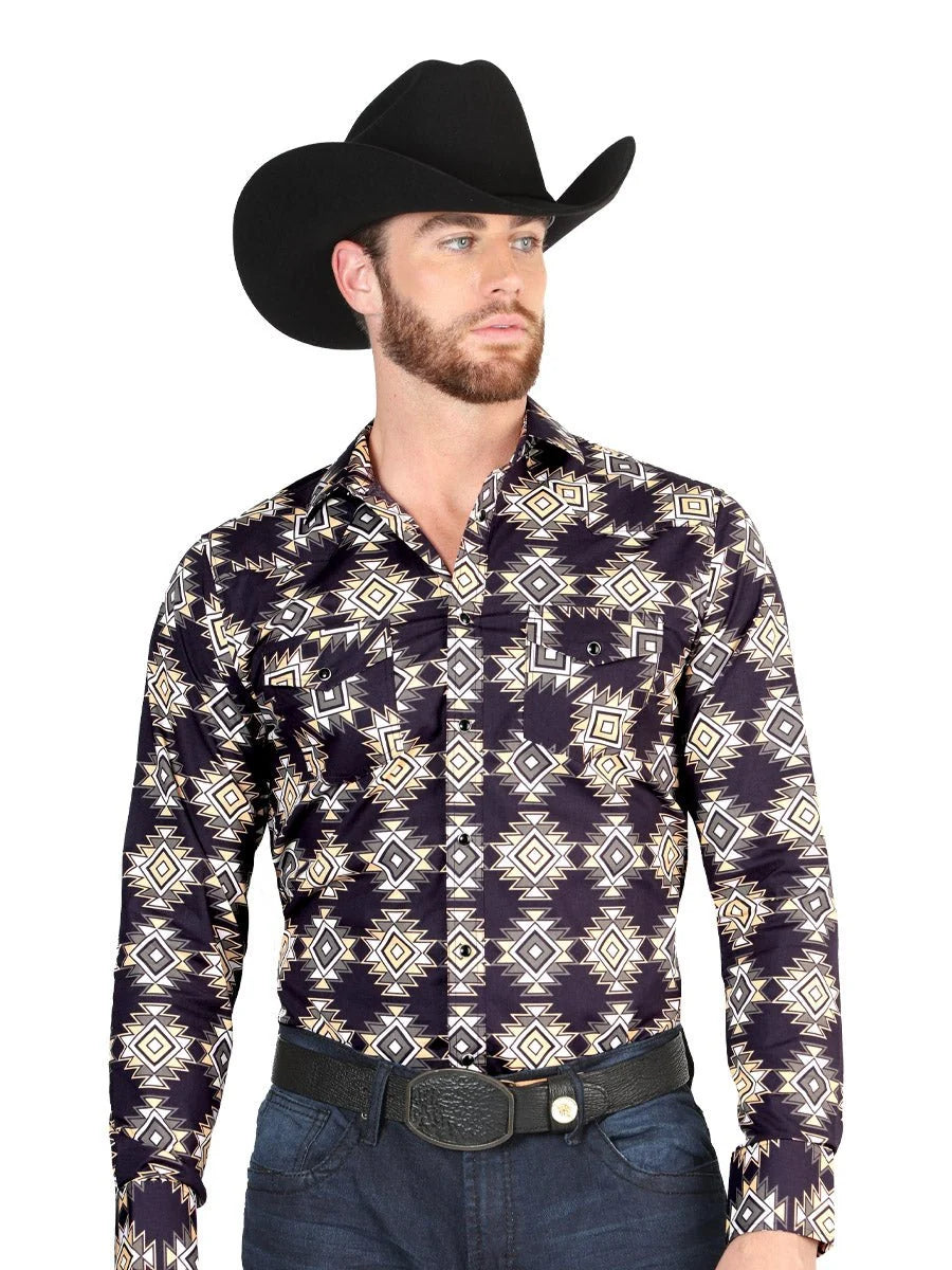 El General - Casual Long-Sleeve Shirt Black 44402