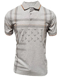 Lamasini - Gray Polo Shirt – Classic Plaid Pattern 28216