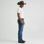 Men's Western Bootcut High Waist Stretch Premium Jeans - Light Blue CABW #3