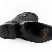 Men's Alligator Caiman Belly Print Dubai Square Toe Cowboy Boots w/ Zipper - Black - OriginalWestern.com