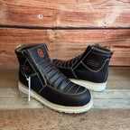 Men's Best Work Boots Zipper Genuine Leather Oil Water Resistant Est. 339 Brown - OriginalWestern.com