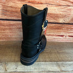 Men's Bikers Boots Genuine Leather Black Est. 807 - OriginalWestern.com