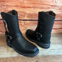 Men's Bikers Boots Genuine Leather Black Est. 807 - OriginalWestern.com