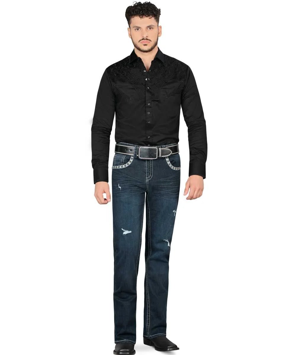 Men's Boot Cut Western Jeans – Stretch Denim Cowboy Pants -1872 - OriginalWestern.com