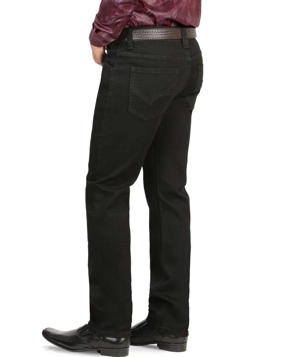 Men's Boot Cut Western Jeans – Stretch Denim Cowboy Pants - Black 1601 - OriginalWestern.com