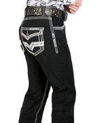 Men's Boot Cut Western Jeans – Stretch Denim Cowboy Pants – Black 1851 - OriginalWestern.com