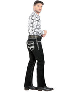 Men's Boot Cut Western Jeans – Stretch Denim Cowboy Pants – Black 1851 - OriginalWestern.com