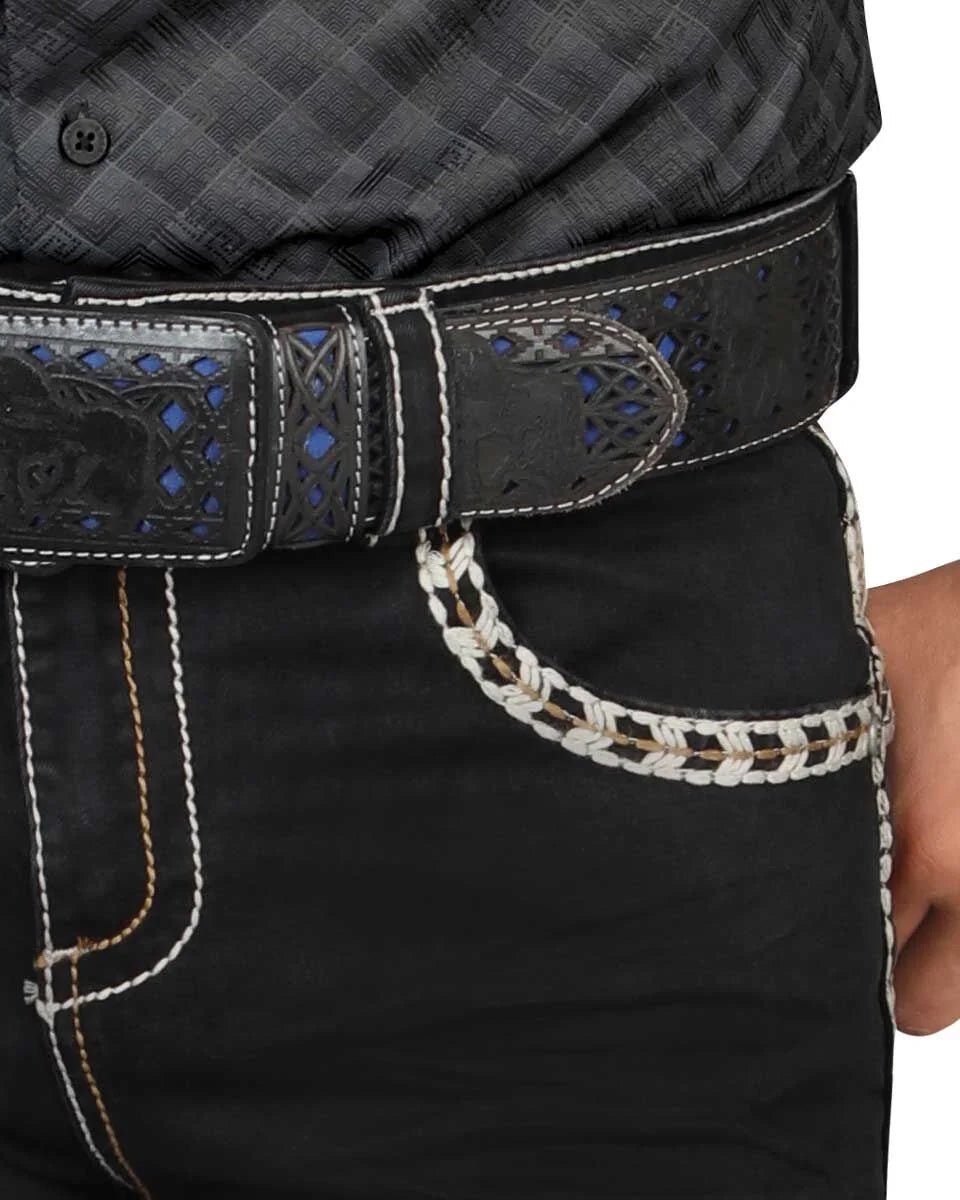 Men's Boot Cut Western Jeans – Stretch Denim Cowboy Pants - Black 1872 - OriginalWestern.com