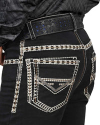 Men's Boot Cut Western Jeans – Stretch Denim Cowboy Pants - Black 1872 - OriginalWestern.com