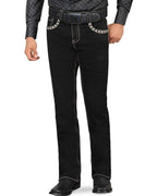 Men's Boot Cut Western Jeans – Stretch Denim Cowboy Pants - Black 1872 - OriginalWestern.com