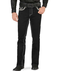 Men's Boot Cut Western Jeans – Stretch Denim Cowboy Pants - Black 26501 - OriginalWestern.com