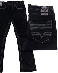 Men's Boot Cut Western Jeans – Stretch Denim Cowboy Pants – Black 26502 - OriginalWestern.com